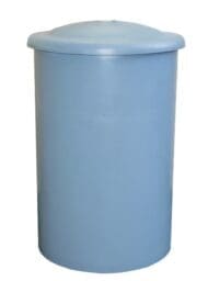 Thewatec industrieller blauer Kunststoffbehälter mit Deckel, geeignet zur Lagerung und Transport von Chemikalien und Flüssigkeiten in industriellen Anwendungen